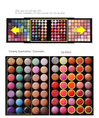 Chseeo Make-Up Set | Premium Cosmetics Gift Set with Eyeshadow Palette Lip Gloss & More - Perfect for Face Eyes & Lips - Buy Online on SooperMarket.com