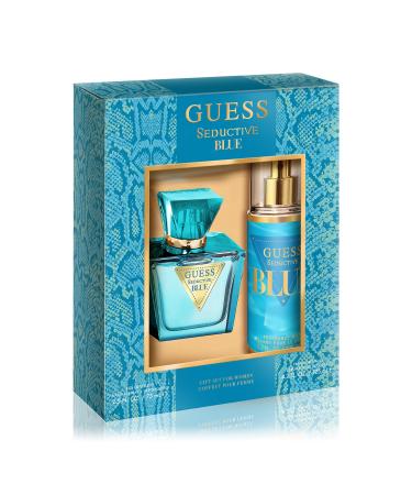 GUESS Seductive Blue Women/Femme Eau de Toilette 2 Piece Gift Set - Perfume Spray 2.5 Fl. Oz. & Fragrance Mist 4.2 Fl. Oz. 3.35 Fl Oz (Pack of 2)