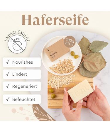 Buy Lubiu Hafers Soap - 100g Natural Organic Oat Soap for Sensitive Skin | Child & Adult Hand/Body Soap - Buy Online on SooperMarket.com