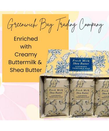 Greenwich Bay Botanical Shea Butter Bar Gift Set - Fresh Milk & Yellow - Luxurious International Shipping - Buy Online on SooperMarket.com