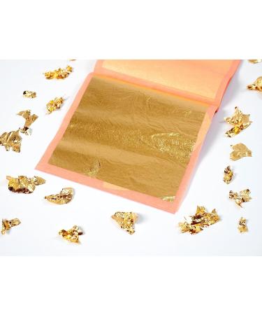 Slofoodgroup 24 Karat Edible Gold Leaf Loose Sheets - 10 Sheets Per Book - 3.15in x 3.15in Size - for Edible Decoration, Crafting, Art - Buy Online on SooperMarket.com