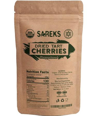 Organic Dried Tart Cherries Unsweetened - 16 oz (A+) - USDA Certified, Non-GMO, Montmorency Cherries - Buy Online on SooperMarket.com