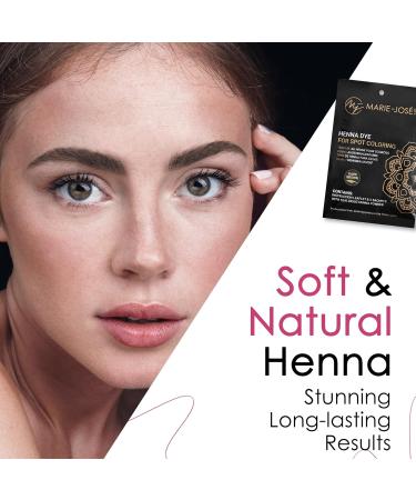 Marie-Jos & Co Henna Dye Set - Professional Grade Dark Brown Henna Tint for Spot Coloring - 50 Applications - International Shipping Available - Buy Online on SooperMarket.com