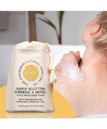 Scottish Porridge & Honey Cold Processed Soap | Luxury Vegan Soap Bar | Moisturising & Nourishing | Cruelty-Free Skincare | Edinburgh Brand | Hands Face & Feet Care - Buy Online on SooperMarket.com