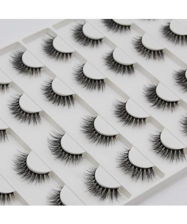 16 Pairs Fluffy 3D Volume Faux Mink Eyelashes - Reusable Natural Long Stripe Lashes for Dramatic Daily Makeup - Buy Online on SooperMarket.com