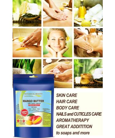 Botanical Beauty 100% Pure Mango Butter - Raw Virgin Refined Natural Skin Moisturizer (8.46 oz) for Lotions Creams & Hair Products - Global Shipping Available - Buy Online on SooperMarket.com