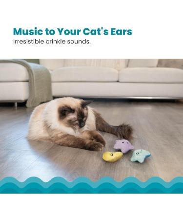 Petstages Toss 'N Twinkle Cat Toys with Catnip - 3 Pack Stars | International Shipping Available - Buy Online on SooperMarket.com