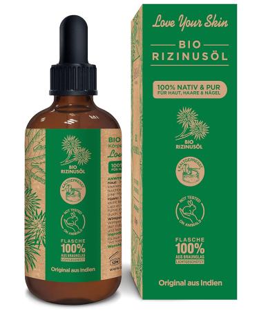 100% Pure Cold Pressed Bio Castor Oil | Hair Eyelashes & Skin Care | Mascara + Eyeliner Kit | Made in Germany | 50ml - Buy Online on SooperMarket.com