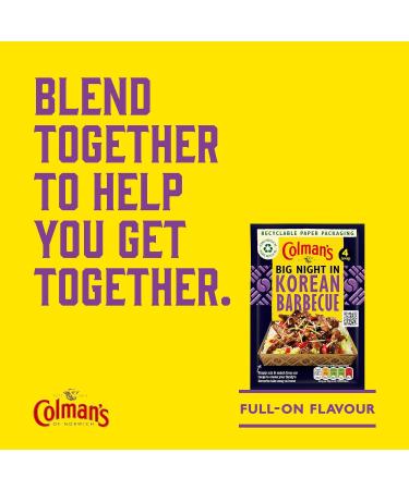 Colman's Big Night In Korean Barbecue Recipe Mix perfect with white rice for a takeaway-style family meal 45 g - Buy Online on SooperMarket.com
