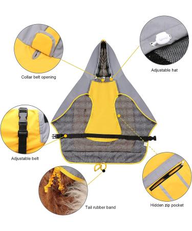 Ownpets Foldable Dog Raincoat | Adjustable Waterproof Pet Jacket with Reflective Straps | Lightweight & Storage Pocket | for Small Dogs & Puppies - Buy Online on SooperMarket.com