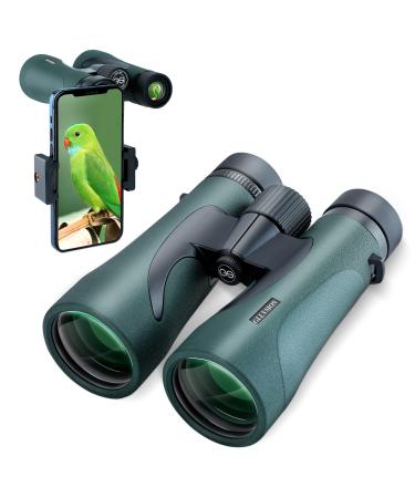12X50 Professional HD Binoculars for Adults with Phone Adapter, High Power Binoculars with BaK4 prisms, Super Bright Lightweight & Waterproof Binoculars Perfect for Bird Watching, Hunting, Stargazing