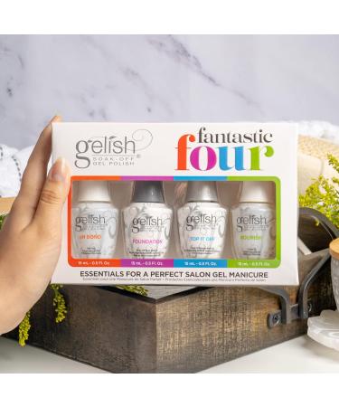 Gelish Fantastic Four Essentials Collection Soak Off Gel Nail Polish Kit 0.5 Fl Oz - Pack of 4 - Buy Online on SooperMarket.com