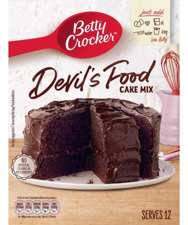 Betty Crocker Devil's Food Cake Mix 425g NEW PACKAGING SIZE - Baking mix for chocolate cakes