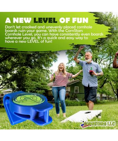 CornStars Cornhole Level - Instant & Accurate Measurements for All Boards & Sets - Improve Your Outdoor Game - Throw Bags Straight - Indoor/Outdoor Blue - Buy Online on SooperMarket.com