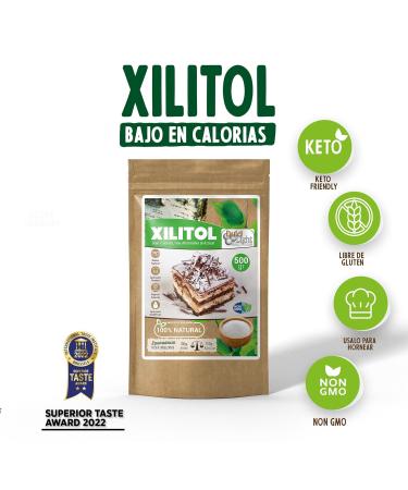 Dulci Light Xylitol Sweetener 500g - Low-Calorie Natural Sugar Replacement for Drinks & Food | Keto-Friendly Sweetener - Buy Online on SooperMarket.com