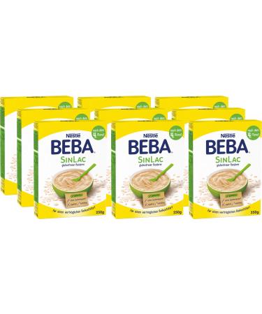 Nestl BEBA SINLAC gluten-free rice porridge soy-free milk-free powder pack of 9 (9 x 250g)