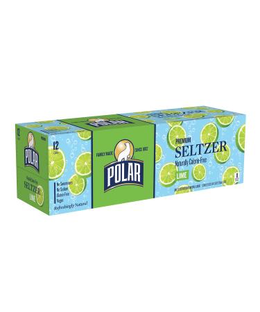 Polar Seltzer Water Lime, 12 fl oz cans, 12 pack