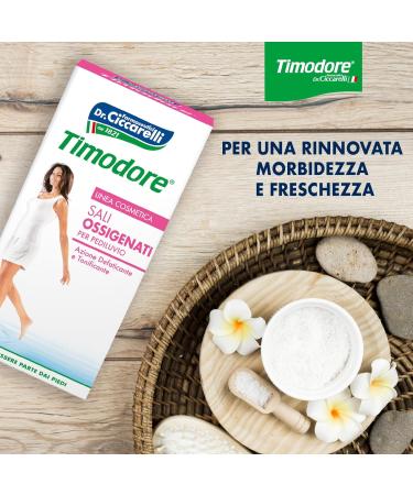 Timodore Oxygen Salt Mix | Refreshing Essential Oils for Tired Legs & Feet | 100% Made in Italy | Dermatologically Tested | 400g - Buy Online on SooperMarket.com