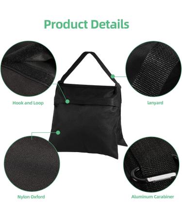 Aqirui Photography Sandbag Saddlebag for Photo Video Studio Stand Backdrop Stand Outdoor Patio Sports Transparent PP Bag and Clips Included 2 Packs - Buy Online on SooperMarket.com