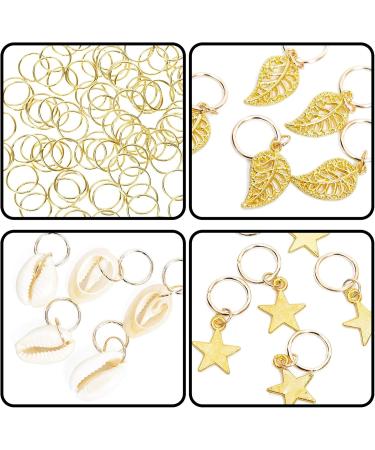 Hair Beads for Braids Xerteam 100 Pieces Hair Jewelry Rings Gold Hair Accessories Hair Cuffs and Braid Rings Hair Charms Dreadlock Accessories FOR Girl Women Men Hair Braids Decoration - Buy Online on SooperMarket.com