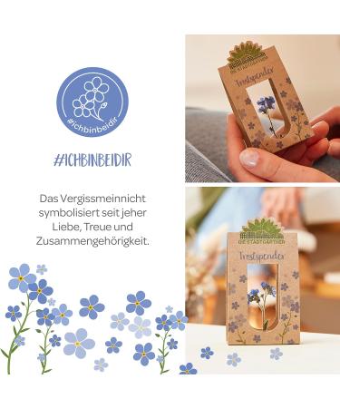 City Gardeners Trostspender: Forget-Me-Not Glass Gift | Handmade Consolation for Friends Teachers & Encouragement | Unique Farewell Gift from Germany - Buy Online on SooperMarket.com