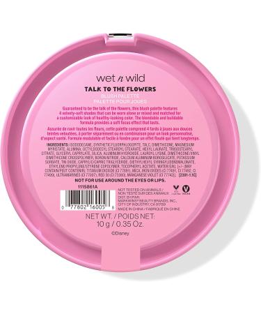 Wet n Wild Alice in Wonderland Talk to the Flowers Makeup Blush Palette Including 4 Velvety-Soft Blendable Shades for Buildable Healthy-Looking Color Cheeks with Long-Lasting Soft Focus Effect - Buy Online on SooperMarket.com