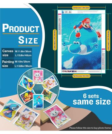 YOMEIA 6 Pack Diamond Painting Kits - DIY Gem Art for Adults & Beginners - Full Drill 5D Diamond Painting Kit - Home Wall Decor Gifts - Round Diamonds - 11.8x15.7 - Buy Online on SooperMarket.com