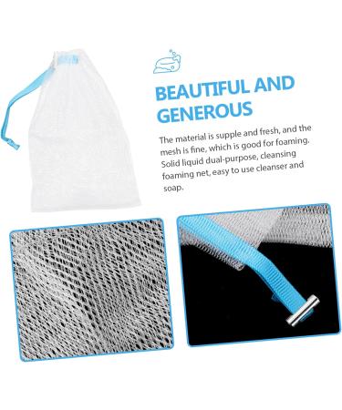 AUTSUPPL 8pcs Soap Soap Saver Pouch Soap Bar Net Soap Net Pouches Fabric Sky-blue 14x10cm Sky-blue - Buy Online on SooperMarket.com