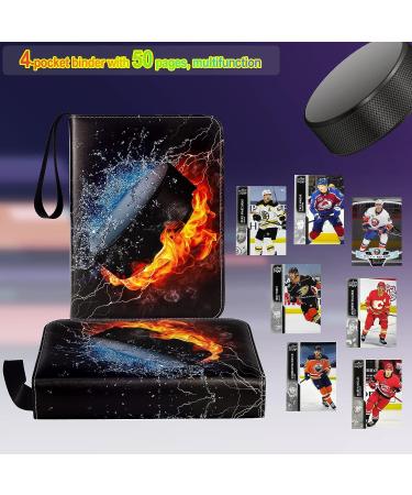 Card Binder - Ice Hockey, Trading, MTG & TCG - Yellow - Holds 400 Cards - 50 Removable Pages - Buy Online on SooperMarket.com