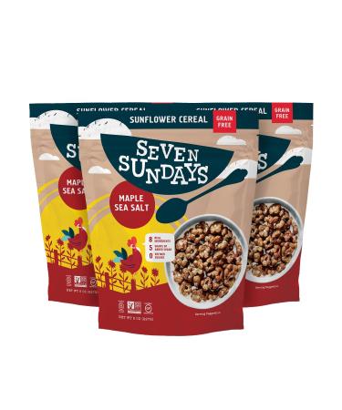Seven Sundays Grain Free Cereal - Maple Sea Salt - 3 Count, 8 Oz Bag - Gluten and Grain Free, Paleo, Keto Friendly, No Refined Sugar, Vegan, Non-GMO Maple Sea Salt 8 Ounce (Pack of 3)