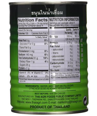 Aroy-D Jackfruit in Syrup 20oz (Pack of 6) - Sweet and Tropical Delight - Buy Online on SooperMarket.com