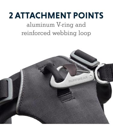 Buy Ruffwear Front Range Dog Harness XXS - Reflective Adjustable Comfortable & No Pulling - Perfect for Daily Walks - Dark Gray - Buy Online on SooperMarket.com