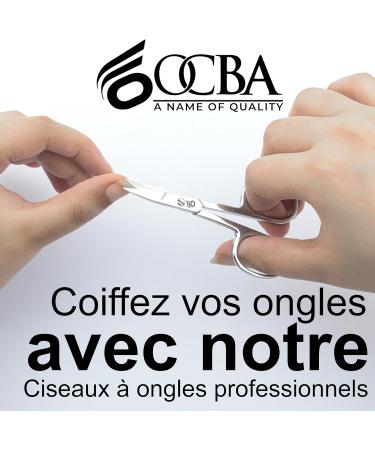 OCBA Professional Stainless Steel Curved Blade Cuticle Nail Scissor for Thick Toenails - Men and Women - Ideal for Manicure, Pedicure, Eyebrows, Nose Hair, and Beard - Buy Online on SooperMarket.com