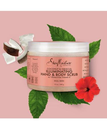 SheaMoisture Illuminating Coconut and Hibiscus Body Scrub 12 oz - Cruelty-Free Skin Care - Buy Online on SooperMarket.com