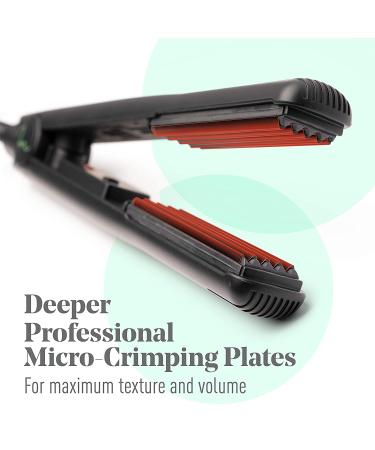 MINT Professional Series 1 Inch Hair Crimper Iron | Deeper Ceramic Plates for Fast Crimps - Maximum Volume and Root Lift - Dual-Voltage Travel-Ready - Buy Online on SooperMarket.com