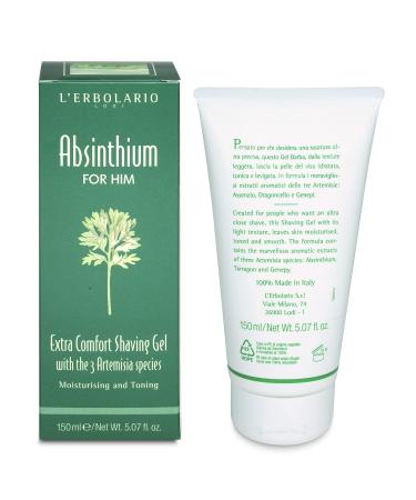 Extra Comfort Shaving Gel - Absinthium by LErbolario for Men - 5.07 oz Shave Gel