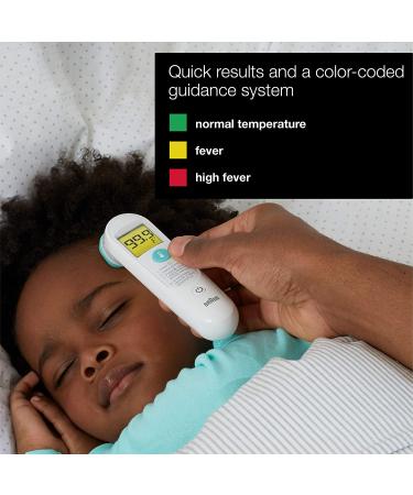 Braun TempleSwipe Digital Thermometer - Color Coded Temperature Guidance for Adults, Babies, Toddlers, and Kids - Buy Online on SooperMarket.com