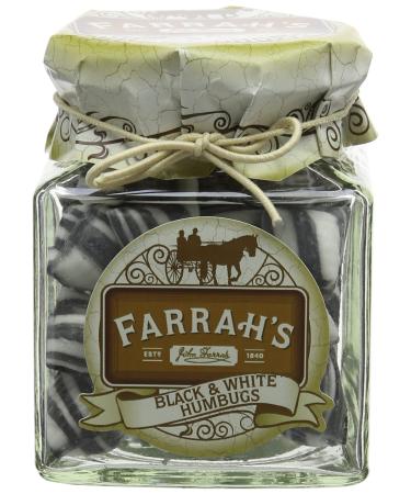 Farrah's of Harrogate - Black and White Humbugs Sweet Jar 150g