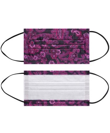 Paisley 3 Ply Disposable Face Mask with Filter Layer and Elastic Earloop - 10pcs, Retail Sealed Bags | PAISLEY-010 - Buy Online on SooperMarket.com
