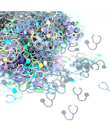 Stethoscope Shape Glitter Stethoscope Shape Hospital Glitter for Nails Glitter for Tumblers Glitter Shapes for tumblers Glitter Shape Confetti (1oz)