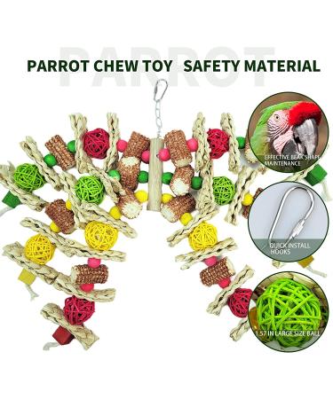 Natural Corn Cob Chewing Bird Toys for Small & Medium Macaws, African Greys, Amazon Parrots, Love Birds | Cage Accessories - Buy Online on SooperMarket.com