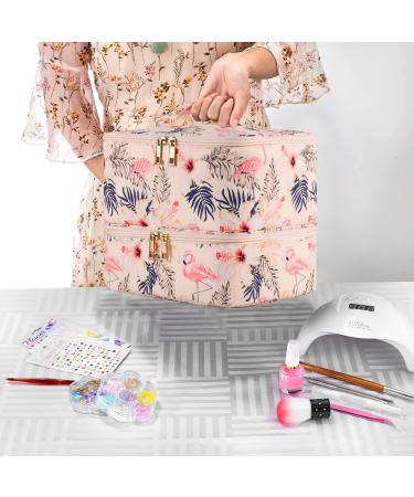 Buru s Double-Layer Nail Polish Organizer & Dryer Case - Holds 27 Bottles - Flamingo Yellow - Buy Online on SooperMarket.com