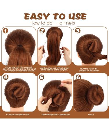 Abeillo Hair Nets for Buns Ballet Hair Net 20 Pcs 50 Cm Individual Package Invisible Hair Nets and 40 Pcs U Shaped Hair Pins Set for Women Girls Ballet Dancer Nurse(Brown) - Buy Online on SooperMarket.com