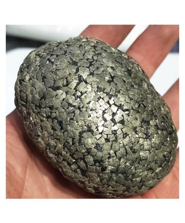 Natural Crystal Rough 100-400g Natural Iron Pyrite raw Nuggets Quartz Crystal pyrit Stone Minerals Reiki and Home Decoration Crafts (Size : About 100g)