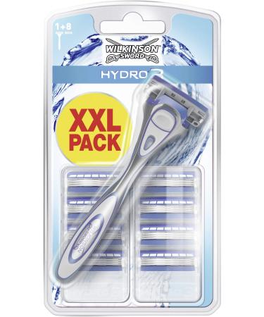 Wilkinson Sword Hydro Men's Razor with 8 Replacement Blades 10 Pieces (1 Pack)