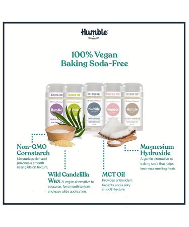 Humble Brands Vegan Aluminum Free Deodorant Stick - Moroccan Rose, 2.5 oz | All Natural, Sensitive Skin, Cruelty Free - Buy Online on SooperMarket.com