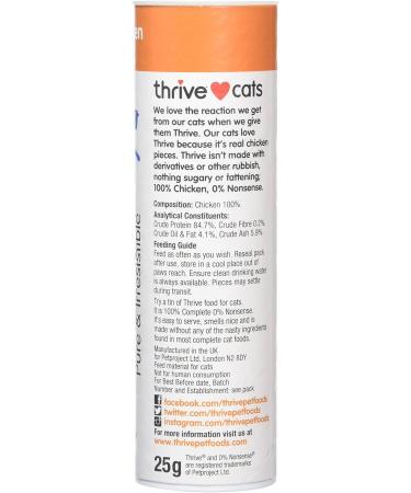 Thrive Cat 100% Chicken Treats - Buy 25g (Pack of 4) - Premium International Shipping - Buy Online on SooperMarket.com