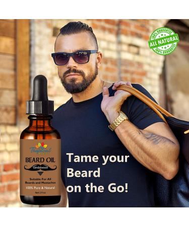 Sandalwood Beard Oil 2fl oz - Nourish & Tame Your Beard with Woodsy Scent | Perfect for Men s Grooming - Buy Online on SooperMarket.com