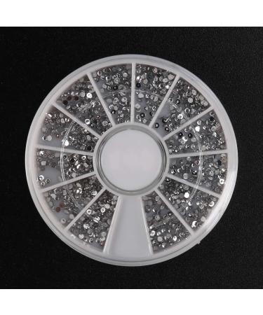 Silver Rhinestones Glass Boxes Manicure Art Shiny 1.5mm Wheel - Buy Online on SooperMarket.com