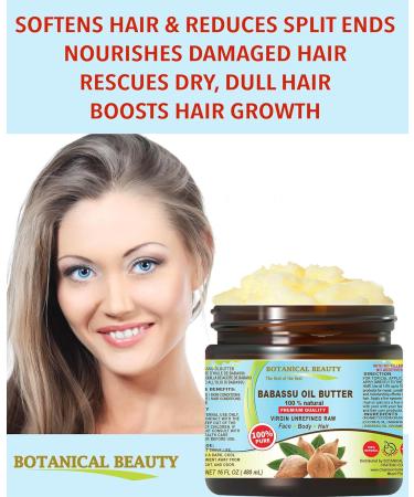 Botanical Beauty Babassu Oil Butter 100% Pure Unrefined Cold-Pressed | 4 Fl oz Natural Moisturizer for Face Skin Body Hair | Rich in Vitamin E & C - Buy Online on SooperMarket.com